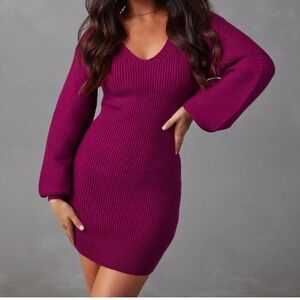 NWT VICI Sweater Dress Berry Size XL
